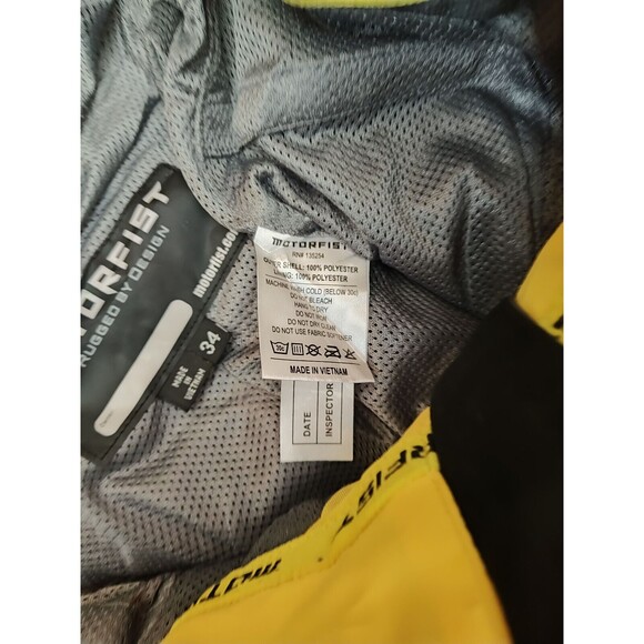 Motorfist Men's Ranger Gray/Blue Yellow Pant 34 - Picture 5 of 6